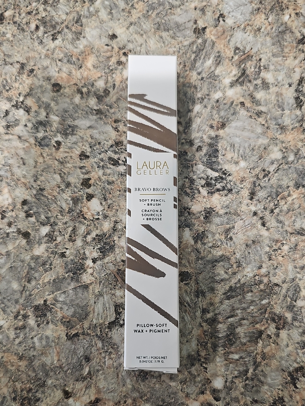 Laura Geller Bravo Brows Soft Pencil with Brush — Taupe Brown